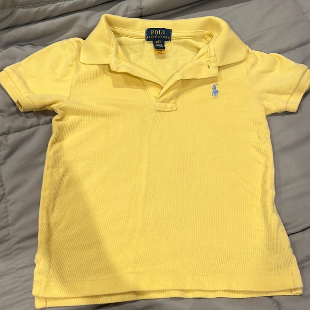 Yellow toddler polo shirt